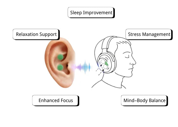 DreamPhones ear stimulation illustration